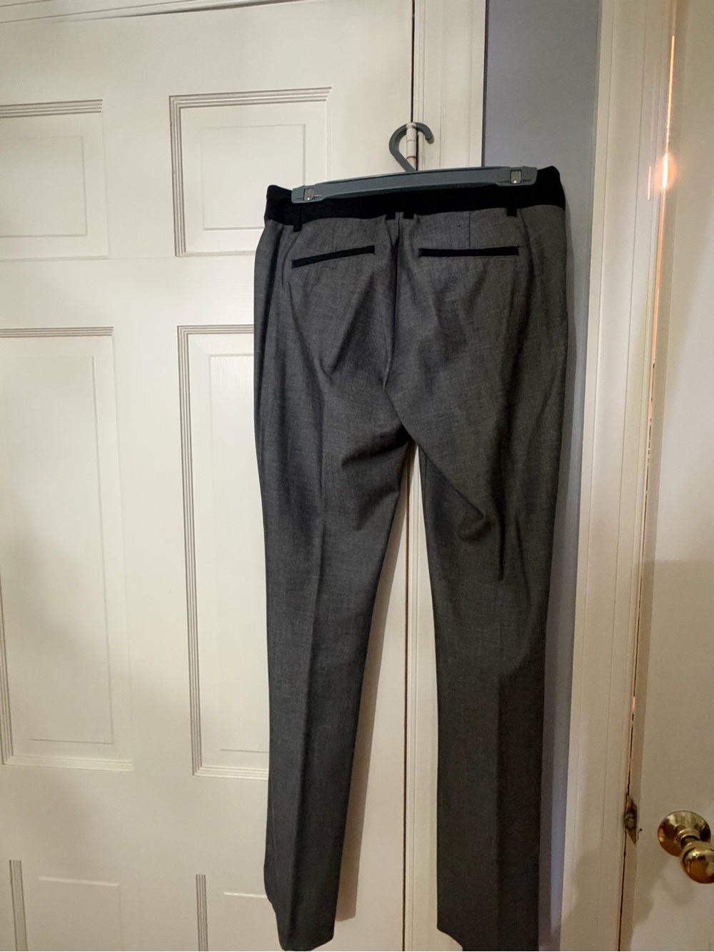 Express Women’s Gray Dress Pants with Contrast Waistband